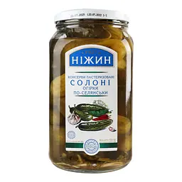 Солоні огірки Ніжин по-селянськи 920 г