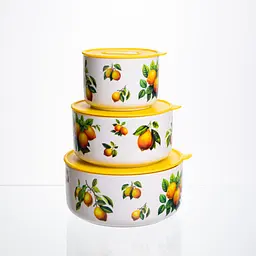 Фарфорові контейнери для їжі Lemon 9,5/13/15 см Yiwu TS-3P-1 - мініатюра 3