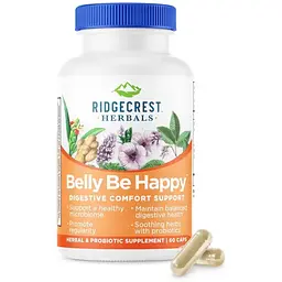 Здоров'я травної системи RidgeCrest Herbals Belly Be Happy 60 капсул