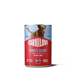 Вологий корм для собак Carnilove Salmon & Turkey паштет лосось та індичка банка 400 г
