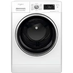 Пральна машина Whirlpool фронтальна, 11(7)кг, 1600, A, 60см, дисплей, пара, інвертор, люк чорний, білий (FFWDB1176258BCVUA)