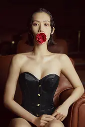 Кляп у формі троянди Zalo Upko Rose Ball Gag Red Straps (червоний) - мініатюра 5