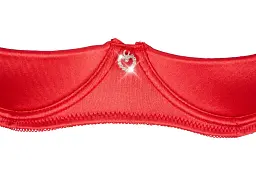 Комплект білизни Cottelli Lingerie Shelf Bra Set otwarty, 80B/M (червоний) - мініатюра 6