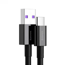 Кабель Baseus Superior Series Fast Charging Data Cable USB to Type-C 66W 1m Black - мініатюра 2