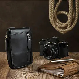 Чоловіча шкіряна сумка на пояс Vintage 11х17х2 см acs0018174 - мініатюра 6