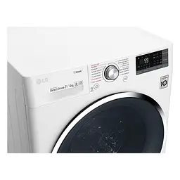 Прально-сушильна машина LG F2J7HG2W, 7кг (4кг), 1200, В, Пар, глибина 45см, Дисплей, Інвертор, Білий (F2J7HG2W) - мініатюра 3