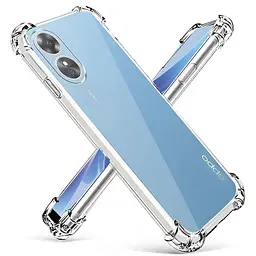 TPU чохол GETMAN Ease logo посилені кути Full Camera для Oppo A58 4G Безбарвний (прозорий) - мініатюра 3