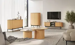 Комод 4д Lenart Rotto RT-03 1680x460x820 дуб вінченца/евкаліпт - мініатюра 7