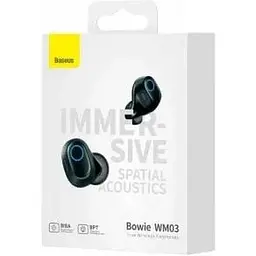 Навушники бездротові Baseus Bowie WM03 BT 5.3 чорні NGTW330401 - мініатюра 5