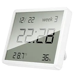 Електронний термогігрометр + годинник Hoco HX41 5in1 Indoor White