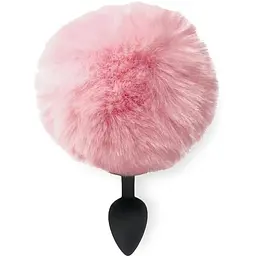 Силіконова анальна пробка М Art of Sex Silicone Bunny Tails Butt plug Pink діаметр 3.5 см - мініатюра 2