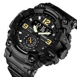 Наручний годинник чоловічий 1637BK Black. Skmei acs0030659 - мініатюра 3