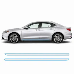 Антигравійна захисна бронеплівка за лекалами для Acura TLX I facelift 2018-2020 - нижня зона кузова пороги