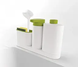 Органайзер для кухні Sink Tidy Set 3 в 1 Дозатор миючих засобів + дозатор мила + тримач кухонного приладдя - мініатюра 2