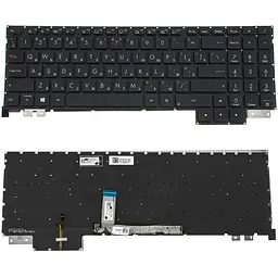 Клавіатура для ноутбука ASUS (H5600 series) rus чорний без кадру підсвічування клавіш