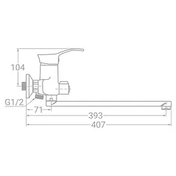 Змішувач для ванни TAU SM-2C244C (9843220) - мініатюра 4