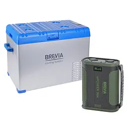 Холодильник автомобільний Brevia 40л 22420 + портативна зарядна станція Brevia ePower 96Ah green(fp_36)