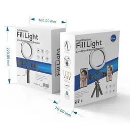 Світлодіодна кільцева лампа селфі кільце Opt-Top Multi-Position Fill Light Live Broadcasting (1756375342) - мініатюра 4