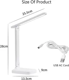 Настільна LED лампа для школяра Clover (Складана), Акумуляторна, USB порт, Сенсорна - мініатюра 5