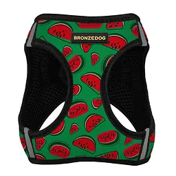 Шлея для собак Bronzedog Sport Vest Кавун M 24х18х3 см зелена - мініатюра 2