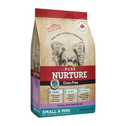 Сухий корм для собак малих та дрібних порід Pure Nurture GrainFree Power of 3 Turkey with Peas з індичкою та горохом 2 кг
