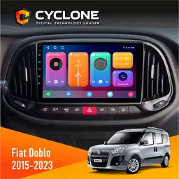 Штатна магнітола Fiat Doblo 2015-2023 Cyclone C9-001 2x32 CPL Cyclone (НФ-00008710)