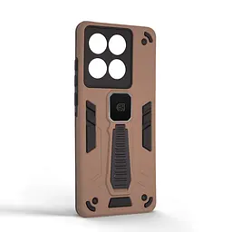Чехол для Motorola Edge 60 Fusion 5G/60 5G, Proover, коричневый, с подставкой и магнитом, противоударный, ударопрочный, бронированный, панель-накладка, защита всего корпуса, термополиуретан (TPU) + поликарбонат (PC), ArmorStandart (ARM86026) - мініатюра 2
