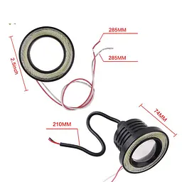 Протитуманні LED Фари круглі Лінза з ДХО D64 мм 12V 10W 7000K Білий Світло 2 шт. (AG-2511 W) - мініатюра 5