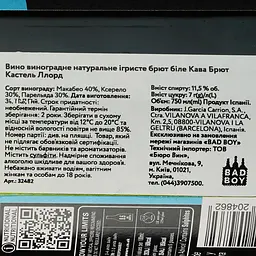 Упаковка ігристого вина Jaume Serra Castell Llord Cava Brut DO біле брют 4.5 л (0.75 л х 6 шт.) - мініатюра 4