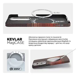 Защитный чехол для Samsung Galaxy S26 Plus 5G, BlackIcon Kevlar MagCase, кевларовый, разноцветный, панель, накладка с поддержкой MagSafe, противоударный, защита всего корпуса, усиленные углы, совместим с беспроводной зарядкой, ArmorStandart (ARM90157) - мініатюра 8