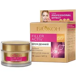 Крем для обличчя Біокон 50мл денний Prof Effect Filler Activ 55+