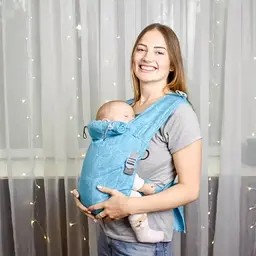 Май-слінг жаккардовий з народження до 36 місяців Coolbabka Бірюзовий Leaf - мініатюра 2