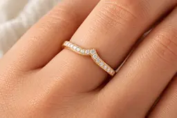 Жіноча каблучка Jewellery Continent з жовтого золота з діамантами 14.5 (К-0882) - мініатюра 4