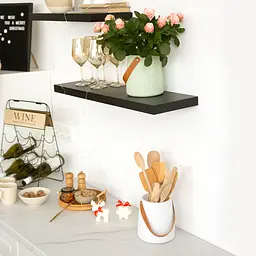 Ваза декоративна МВМ My Home, 17,5 см, біла (DH-FLOWERS-10 WHITE) - мініатюра 3