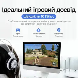 Плоский мережевий патч-корд Cat.7 Vention 5 м профіль 2,5 × 8,2 мм Ethernet-кабель штекери RJ45 8P8C з обох кінців до 10 Гбіт/с за умови підтримки цієї швидкості обома мережевими портами екранований алюмінієвою фольгою чорний із фіолетовими та золотистими акцентами (ICABJ) - мініатюра 10