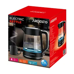 Електрочайник Ardesto Otter скло 1.7 л чорний (EKL-F115) - мініатюра 6