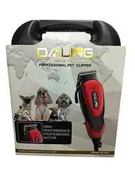 Професійна машинка для стрижки тварин Daling DL-D12 12Вт комплект з насадками 4 шт ножицями та щіткою Тиха робота - мініатюра 2