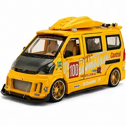 Колекційна металева модель автомобіля АвтоЕксперт Wuling Van з інерцією, світлом та звуком 1:24 - мініатюра 3