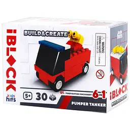 Конструктор "Пожежна" KH51/004 Kids hits IBLOCK JUNIOR 29-32 деталей в коробці (4897126753516) Вид 1