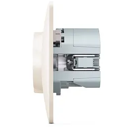 Розетка Videx Binera одинарна із заземленням з USB+USB-C кремова (VF-BNSK1GUC-CR) - мініатюра 4
