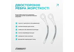 Бандаж (наколінник) ортопедичний для колінного суглоба EasyFit з ребрами жорсткості та силіконовою вставкою (сірий), розмір L (EF-0079-L) - мініатюра 3