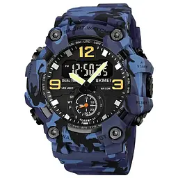 Наручний годинник чоловічий Skmei 1965 Blue Camo small size, 1965CMBU (12347)