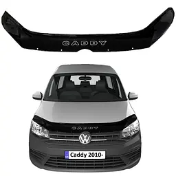 Дефлектор капота мухобійка Volkswagen Caddy 2010-2015 Voron Glass