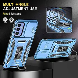 Ударостійкий чохол Camshield Army Ring для Samsung Galaxy M14 5G Блакитний / Light Blue - мініатюра 3