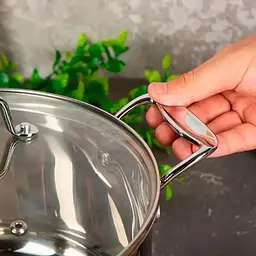 Каструля з кришкою Krauzer Universal 78337 24 см 6 л сіра - мініатюра 3