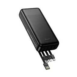 Зовнішній аккумулятор HOCO J163A Wonderful power bank with 4 cables(20000mAh) Чорний