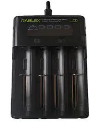 Зарядний пристрій для акумуляторів Rablex RB-405 з LCD дисплеєм А/АА/ААА/АААА/С/SC/F6 Hi-Cd Ni-MH