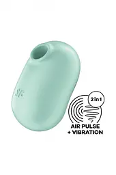 Вакуумний кліторальний стимулятор з вібрацією Satisfyer Pro To Go 2 м'ятний - мініатюра 4