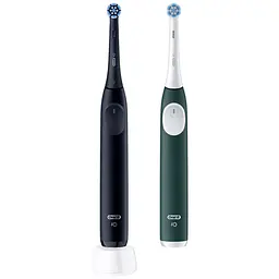 Набір електричних зубних щіток Oral-B iO 2, 2 шт. (ультрачорна та чорно-зелена) - мініатюра 2