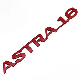 Емблема напис ASTRA-1.6 Айстра 182х18 мм Червона (Завод)
